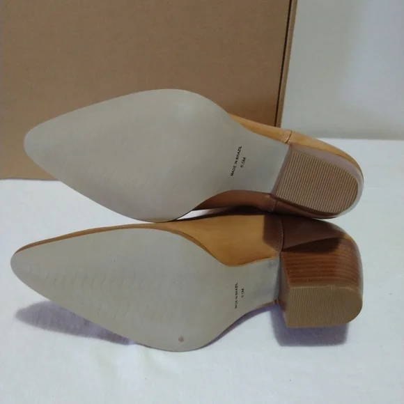 Matisse Tan Elevation Leather Stacked Heel Booties - Picture 6 of 14